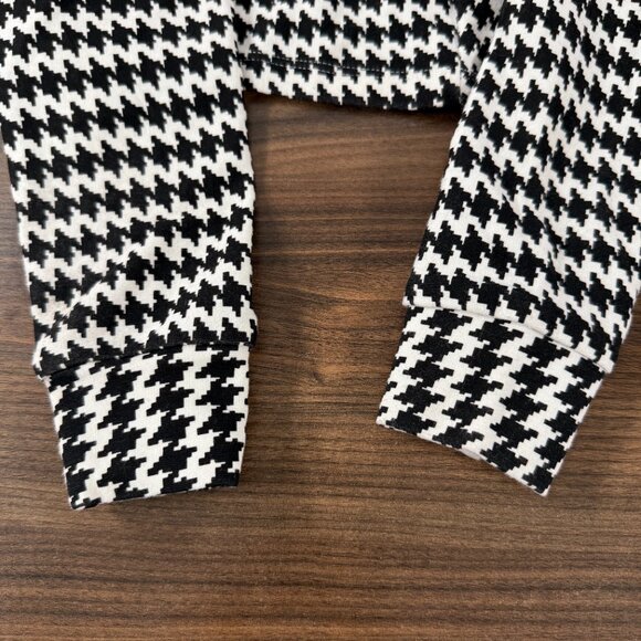American Apparel Houndstooth Cropped Raglan Long Sleeve Top Round Neckline XS - Picture 8 of 16
